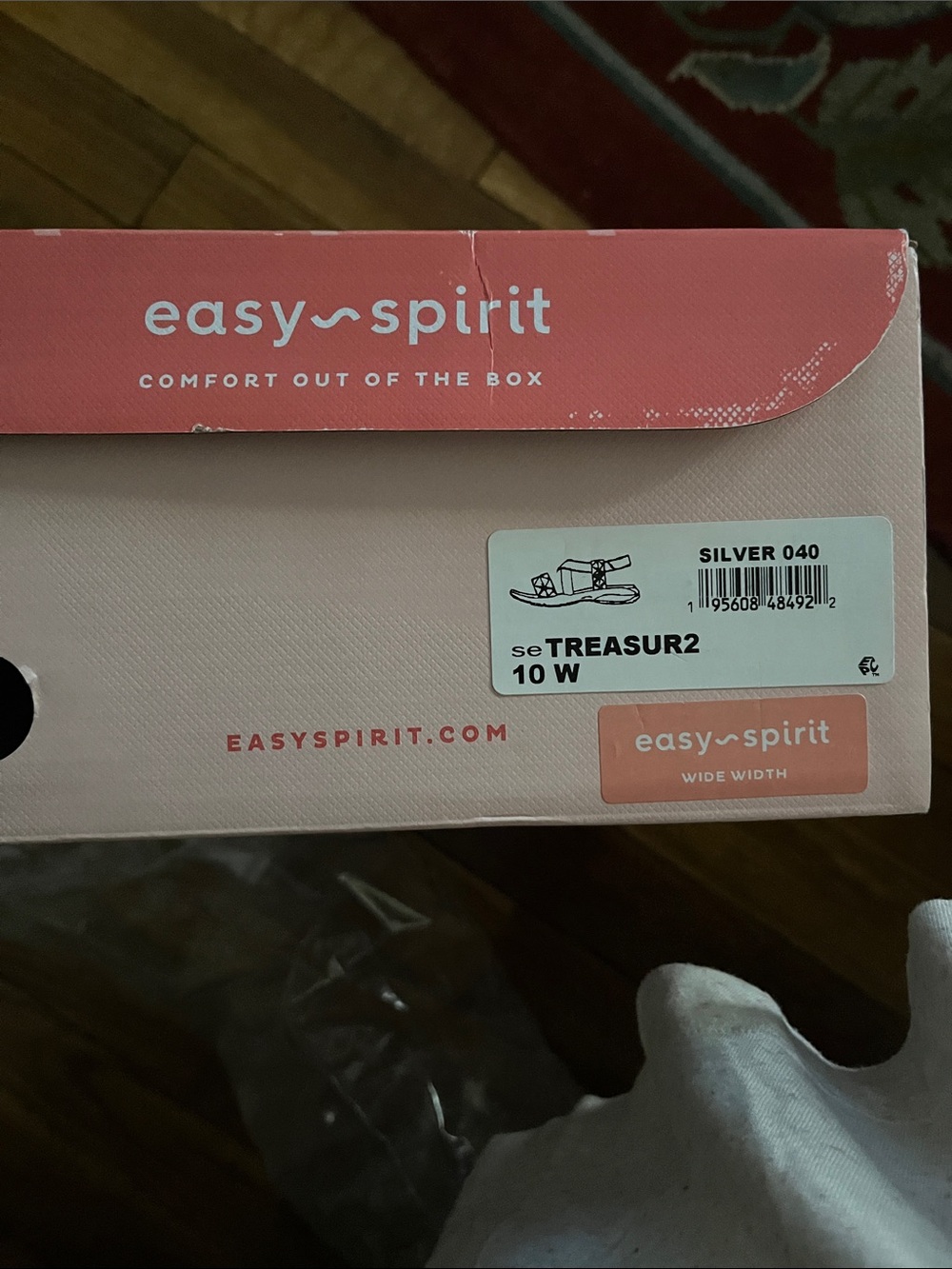 Easy Spirit Silver Metallic Sandals 10W - Picture 5 of 5